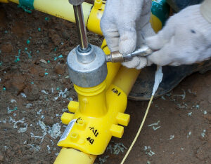 ガス配管工事イメージ・施工中